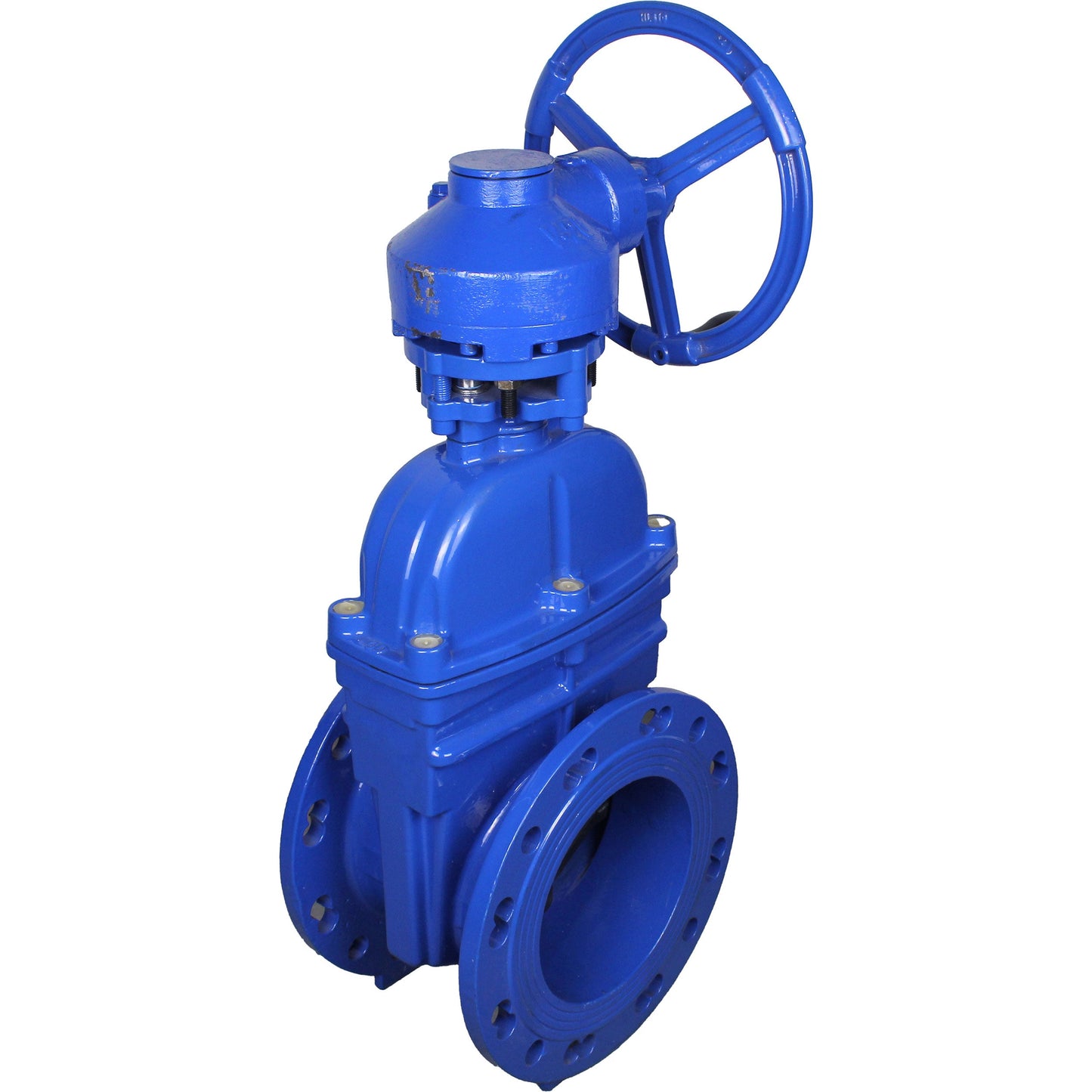 Wedge valves DNOVA GVWN1414E-2W-F flanged wedge valves, wedge - rubber coated, spindle - non-rising, body - cast iron, seal - EPDM, with ISO flange with gearbox RMN1-360Z-T2,35-ISO