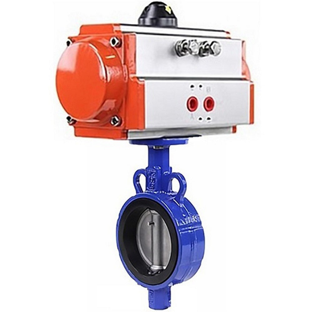 Water Butterfly Valve DNOVA al-316l-epdm-DNOVA-da, body material - aluminium alloy, disk material - stainless steel AISI 316L, seal - EPDM, pneumatic actuator operated
