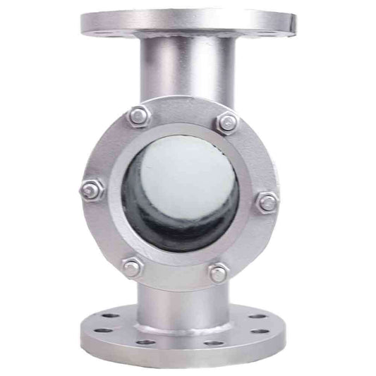 Flanged sight glass DNOVA WCB-BS-F-1, body material - stainless steel AISI 1020