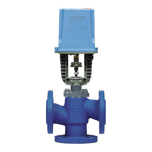 Three-way separation control valve DNOVA 232 PSI gray cast iron GC20, flanged with electric actuator DAV 1500 - 110/220V