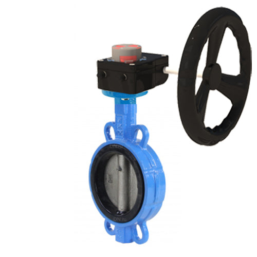 Válvula de mariposa de agua DNOVA g50-g40-epdm-DNOVA-hgb, material del cuerpo: hierro fundido GGG50, material del disco: hierro fundido GGG40, sello: EPDM, accionada por engranajes