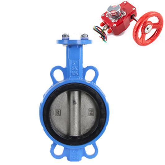 Water butterfly valve DNOVA GGG50-316L-EPDM body material - cast iron GGG50, disk material - stainless steel 316L, seal - EPDM with gear DNOVA HGBF, with position indicator and feedback sensor