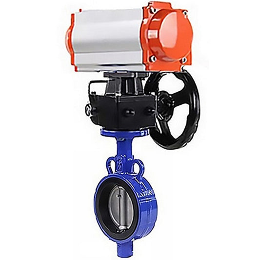 Válvula de mariposa de agua DNOVA al-316l-epdm-DNOVA-da-hdm, material del cuerpo: aleación de aluminio, material del disco: acero inoxidable AISI 316L, junta: EPDM, accionamiento neumático.