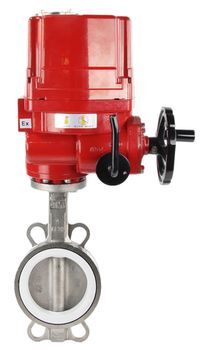 Water Butterfly Valve DNOVA 316l-316l-ptfe-DNOVA-ex-110/220, body material - stainless steel AISI 316L, disk material - stainless steel AISI 316L, seal - PTFE, electric actuator operated