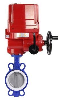 Water Butterfly Valve DNOVA wcb-316l-ptfe-DNOVA-ex-110/220, body material - carbon steel WCB, disk material - stainless steel AISI 316L, seal - PTFE, electric actuator operated
