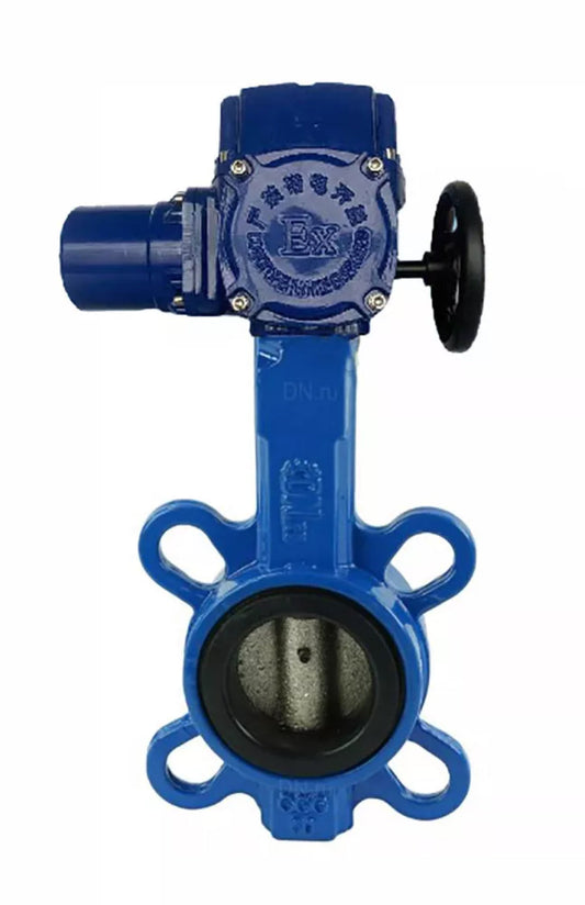 Válvula de mariposa de agua DNOVA GGG50-GGG40-EPDM, material del cuerpo: fundición gris GGG50, material del disco: fundición gris GGG40, junta: EPDM, con actuador eléctrico QT-W (M) EX 220V