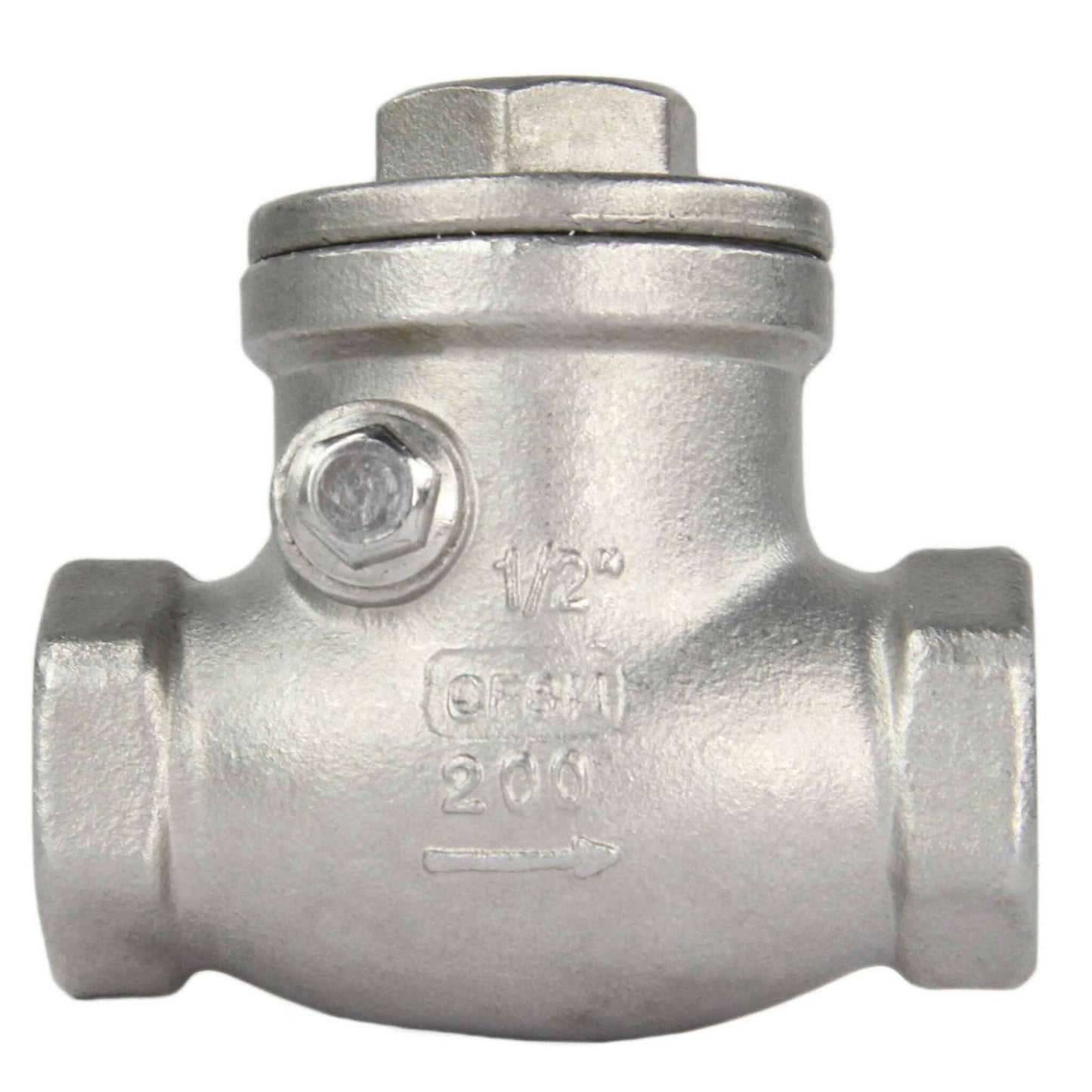 Swing check valve DNOVA VC3232P-T body material - stainless steel AISI 316, closure element material - stainless steel AISI 316, seal - PTFE