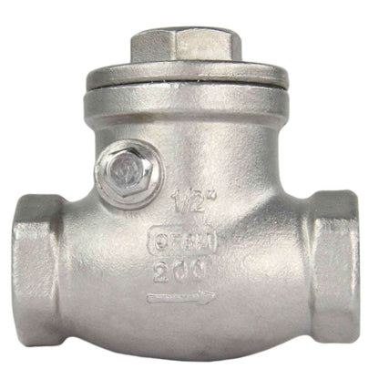 Swing check valve DNOVA VC3232P-T body material - stainless steel AISI 316, closure element material - stainless steel AISI 316, seal - PTFE