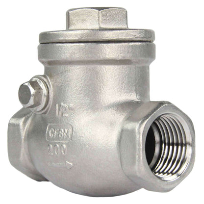 Swing check valve DNOVA VC3232P-T body material - stainless steel AISI 316, closure element material - stainless steel AISI 316, seal - PTFE