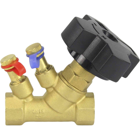 Static balancing valve DNOVA VB0000P-T 16 bar brass, Threaded connection