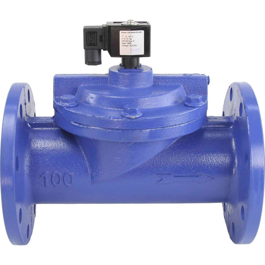 Two way normally closed indirect acting electric solenoid valve DNOVA VSF-602V-PU-NC VITON 24V, body material - cast iron, seal - Viton