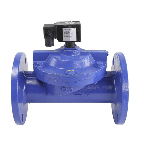Two way normally closed indirect acting electric solenoid valve DNOVA VSF-602N-PU-NC NBR 220V, body material - cast iron, seal - NBR