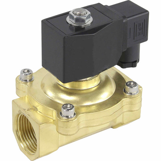 Two way normally closed direct acting electric solenoid valve DNOVA VS2W-200V-NC VITON 220V, body material - brass, seal - Viton