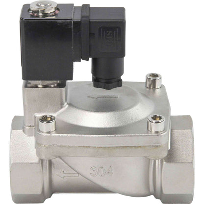 Two way normally closed indirect acting electric solenoid valve DNOVA VS2W-401V-PU-NC G VITON 110/220V, body material - stainless steel AISI 304, seal - Viton