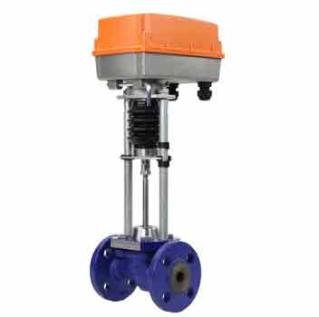 Two-way control valve DNOVA 232 PSI with electric actuator TSL-1600-25-1-230-IP67