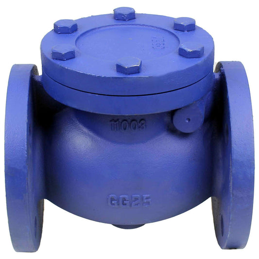 Swing check valve DNOVA 302A, body material - cast iron GG25, closure element material - stainless steel AISI 420, seal - stainless steel