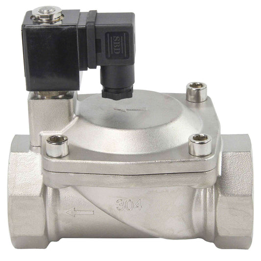 Two way normally closed indirect acting electric solenoid valve DNOVA VS2W-401V-PU-NC G VITON 24V, body material - stainless steel AISI 304, seal - Viton