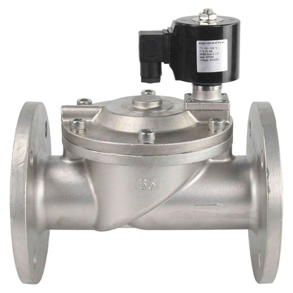 Two way normally closed indirect acting electric solenoid valve DNOVA VSF-601N-PU-NC NBR 220V, body material - stainless steel AISI 304, seal - NBR