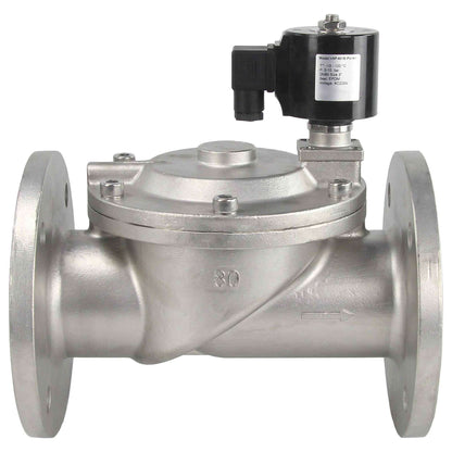 Two way normally closed indirect acting electric solenoid valve DNOVA VSF-601N-PU-NC NBR 24V, body material - stainless steel AISI 304, seal - NBR