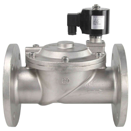 Two way normally closed indirect acting electric solenoid valve DNOVA VSF-601N-PU-NC NBR 24V, body material - stainless steel AISI 304, seal - NBR