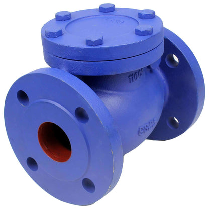 Swing check valve DNOVA 302A, body material - cast iron GG25, closure element material - stainless steel AISI 420, seal - stainless steel