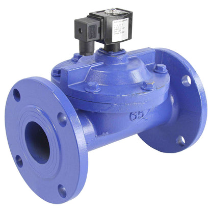 Two way normally closed indirect acting electric solenoid valve DNOVA VSF-602N-PU-NC NBR 220V, body material - cast iron, seal - NBR