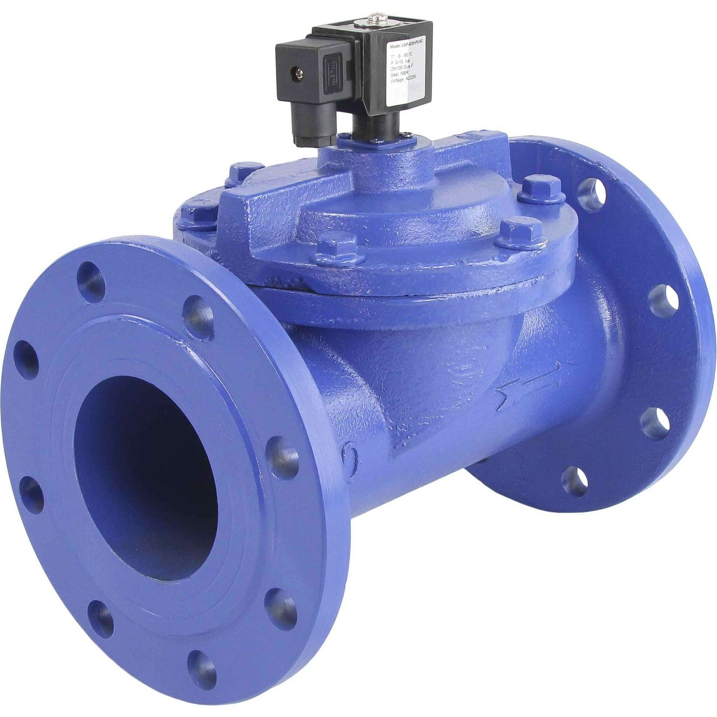 Two way normally closed indirect acting electric solenoid valve DNOVA VSF-602V-PU-NC VITON 24V, body material - cast iron, seal - Viton