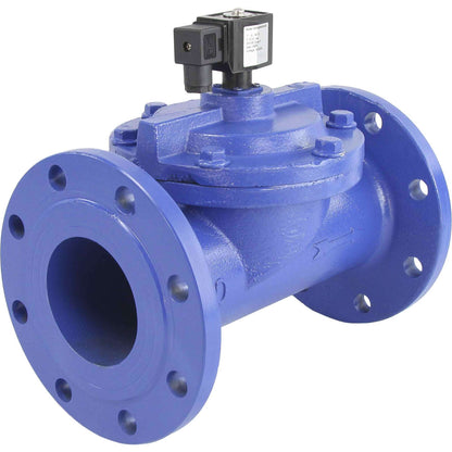 Two way normally closed indirect acting electric solenoid valve DNOVA VSF-602V-PU-NC VITON 24V, body material - cast iron, seal - Viton
