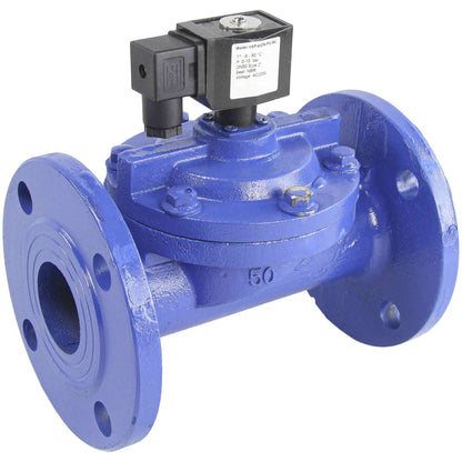Two way normally closed indirect acting electric solenoid valve DNOVA VSF-602E-PU-NC EPDM 24V, body material - cast iron, seal - EPDM