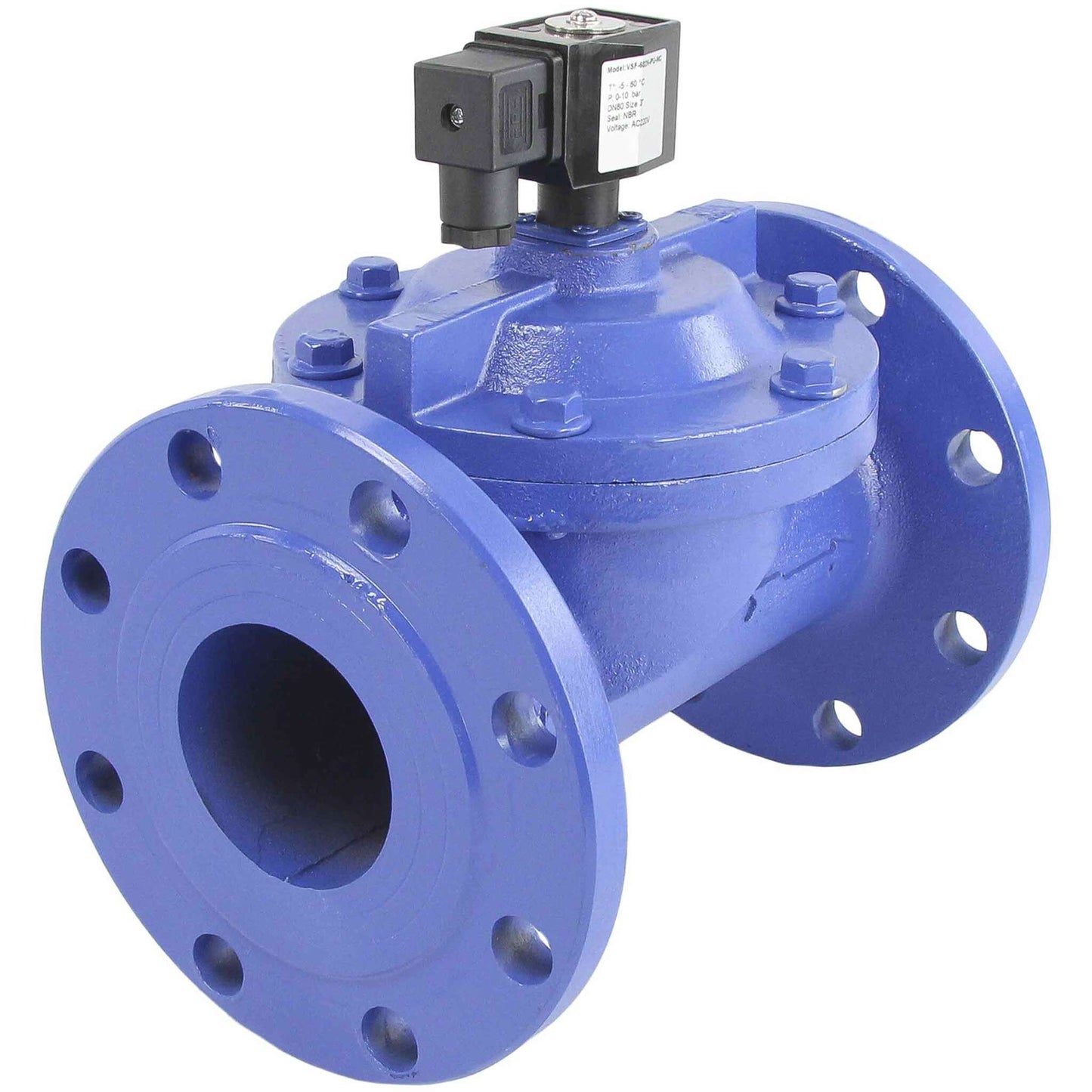 Two way normally closed indirect acting electric solenoid valve DNOVA VSF-602N-PU-NC NBR 24V, body material - cast iron, seal - NBR