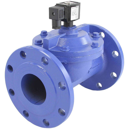 Two way normally closed indirect acting electric solenoid valve DNOVA VSF-602N-PU-NC NBR 24V, body material - cast iron, seal - NBR
