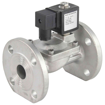 Two way normally closed indirect acting electric solenoid valve DNOVA VSF-601E-PU-NC EPDM 220V, body material - stainless steel AISI 304, seal - EPDM
