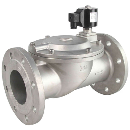 Two way normally closed indirect acting electric solenoid valve DNOVA VSF-601V-PU-NC VITON 110/220V, body material - stainless steel AISI 304, seal - Viton