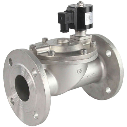 Two way normally closed indirect acting electric solenoid valve DNOVA VSF-601N-PU-NC NBR 220V, body material - stainless steel AISI 304, seal - NBR