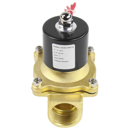 Two way normally closed direct acting electric solenoid valve DNOVA VS2W-100N-NC NBR 220V, body material - brass, seal - NBR