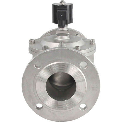 Two way normally closed indirect acting electric solenoid valve DNOVA VSF-601N-PU-NC NBR 24V, body material - stainless steel AISI 304, seal - NBR