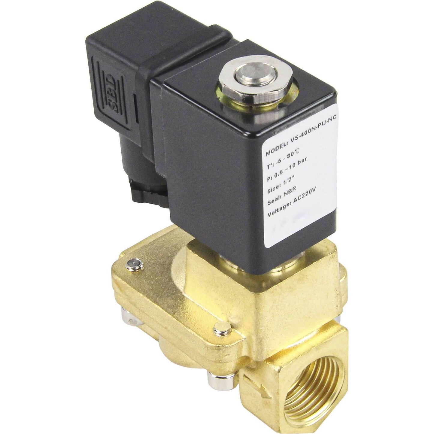 Two way normally closed indirect acting electric solenoid valve DNOVA VS2W-400E-PU-NC G EPDM 24V, body material - brass, seal - EPDM