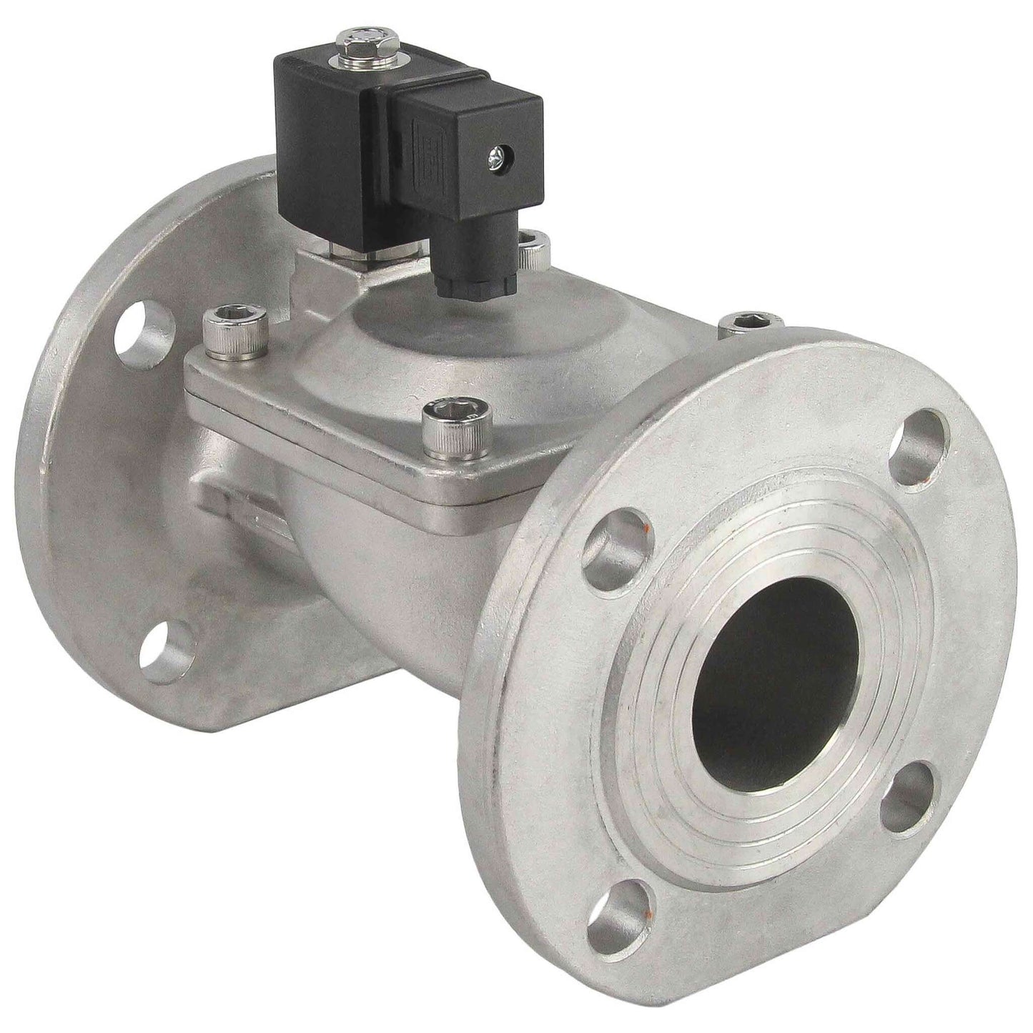 Two way normally closed indirect acting electric solenoid valve DNOVA VSF-601E-PU-NC EPDM 24V, body material - stainless steel AISI 304, seal - EPDM