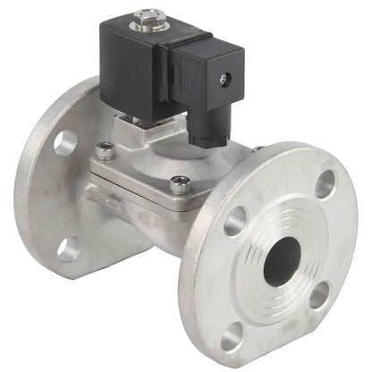 Two way normally closed indirect acting electric solenoid valve DNOVA VSF-601E-PU-NC EPDM 220V, body material - stainless steel AISI 304, seal - EPDM
