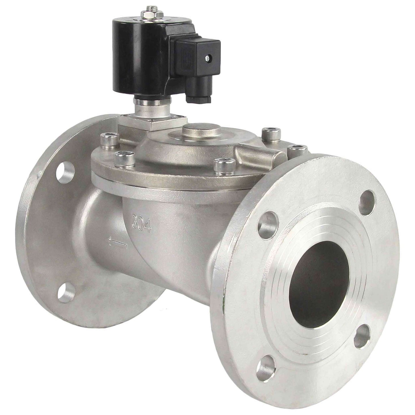 Two way normally closed indirect acting electric solenoid valve DNOVA VSF-601N-PU-NC NBR 220V, body material - stainless steel AISI 304, seal - NBR
