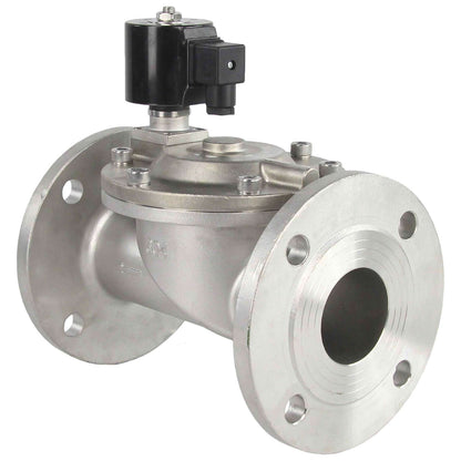 Two way normally closed indirect acting electric solenoid valve DNOVA VSF-601N-PU-NC NBR 220V, body material - stainless steel AISI 304, seal - NBR