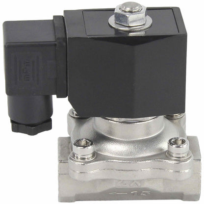 Two way normally closed direct acting electric solenoid valve DNOVA VS2W-201V-NC VITON 24V, body material - stainless steel AISI 304, seal - Viton