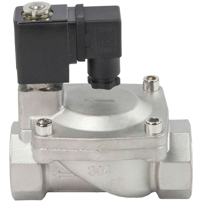 Two way normally closed indirect acting electric solenoid valve DNOVA VS2W-401N-PU-NC G NBR 24V, body material - stainless steel AISI 304, seal - NBR