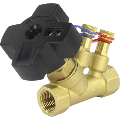 Static balancing valve DNOVA VB0000P-T 16 bar brass, Threaded connection