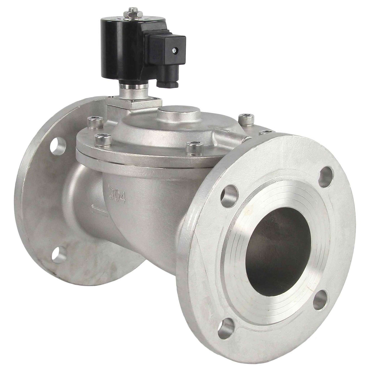 Two way normally closed indirect acting electric solenoid valve DNOVA VSF-601N-PU-NC NBR 24V, body material - stainless steel AISI 304, seal - NBR