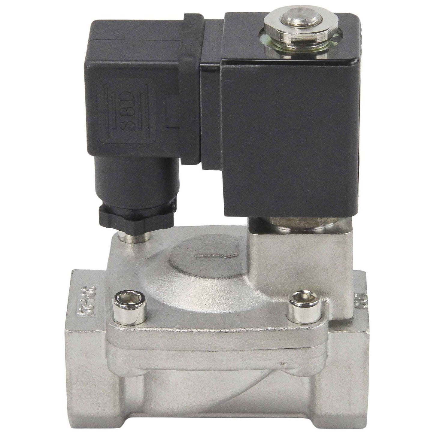 Two way normally closed indirect acting electric solenoid valve DNOVA VS2W-401E-PU-NC G EPDM 24V, body material - stainless steel AISI 304, seal - EPDM