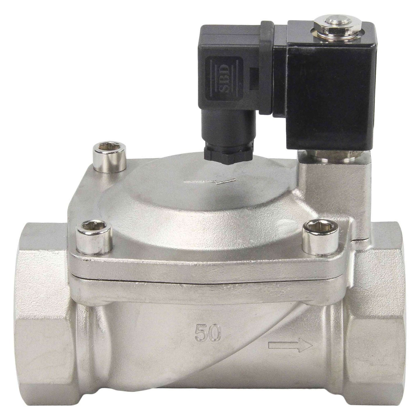 Two way normally closed indirect acting electric solenoid valve DNOVA VS2W-401V-PU-NC G VITON 24V, body material - stainless steel AISI 304, seal - Viton