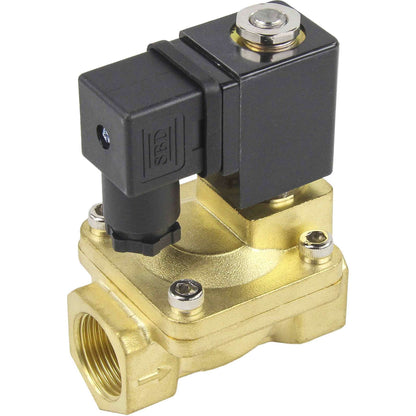 Two way normally closed indirect acting electric solenoid valve DNOVA VS2W-400N-PU-NC G NBR 220V, body material - brass, seal - NBR