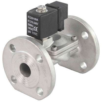 Two way normally closed indirect acting electric solenoid valve DNOVA VSF-601E-PU-NC EPDM 220V, body material - stainless steel AISI 304, seal - EPDM