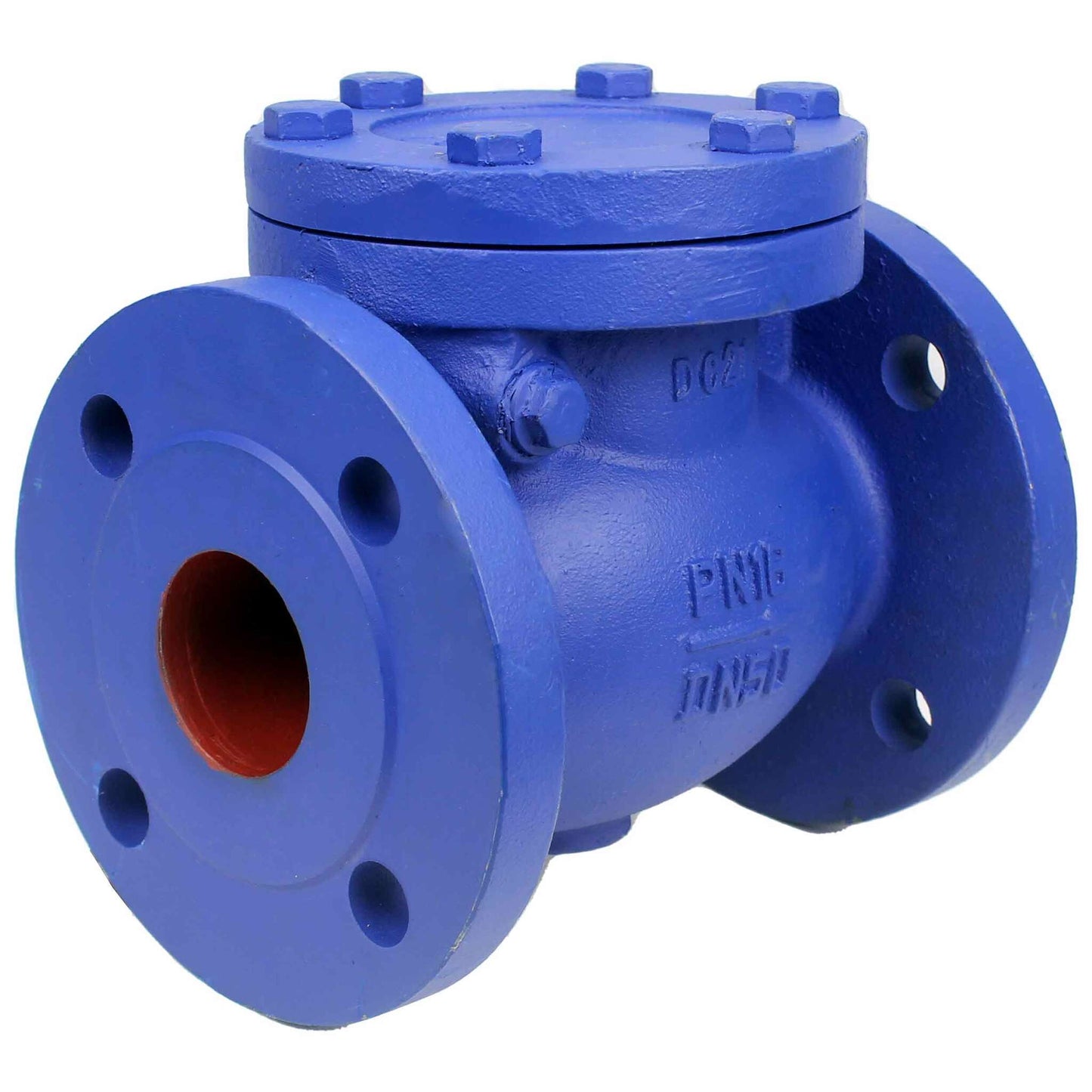 Swing check valve DNOVA 302A, body material - cast iron GG25, closure element material - stainless steel AISI 420, seal - stainless steel